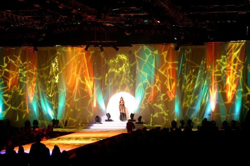 Fashion Show with Simple Drape and Decorative Lighting